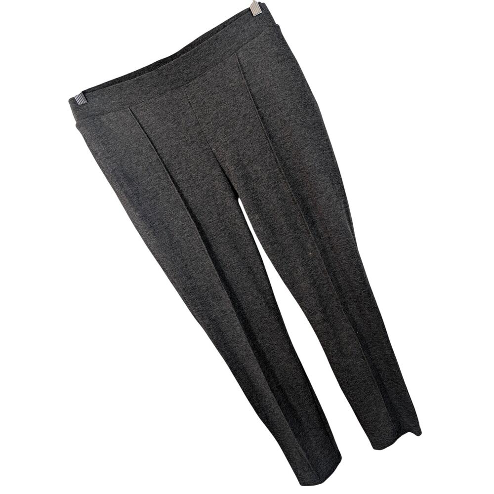 NWT@$50! ASHLEY STEWART! MARLED CHARCOAL GRAY STRETCH ELASTIC WAIST PANTS! 18/20